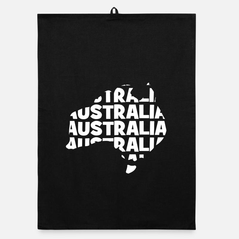 Australia - Australia - Map - Outline Organic dish towel