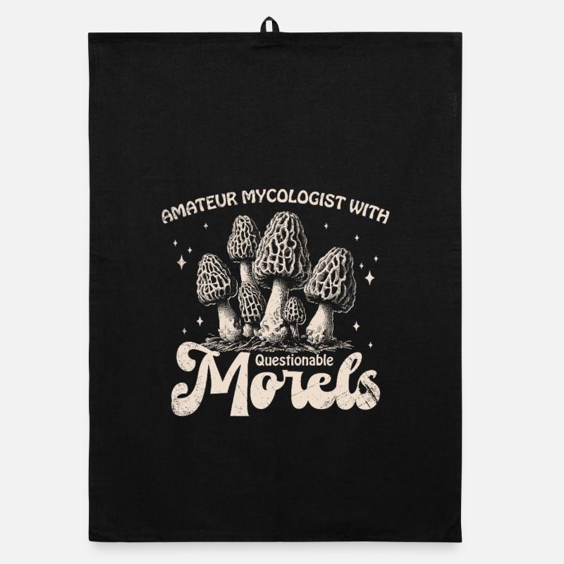 Amateur Mycologist With Questionable Morels Organic Geschirrtuch