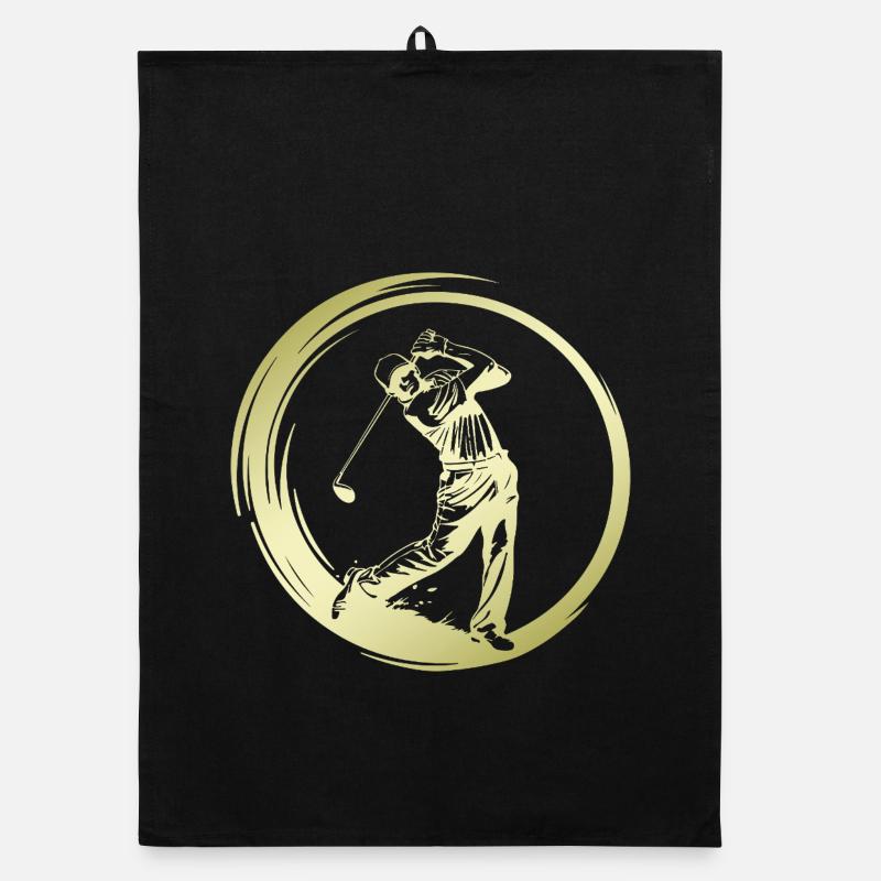 Silhouette de golfeur Torchon bio