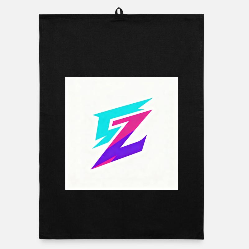 Logo en dégradé de néon en zigzag Torchon bio