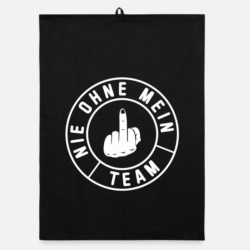 My Team Middle Finger Emblem Organic dish towel