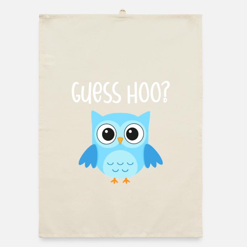 Eule Guess Hoo Organic Geschirrtuch