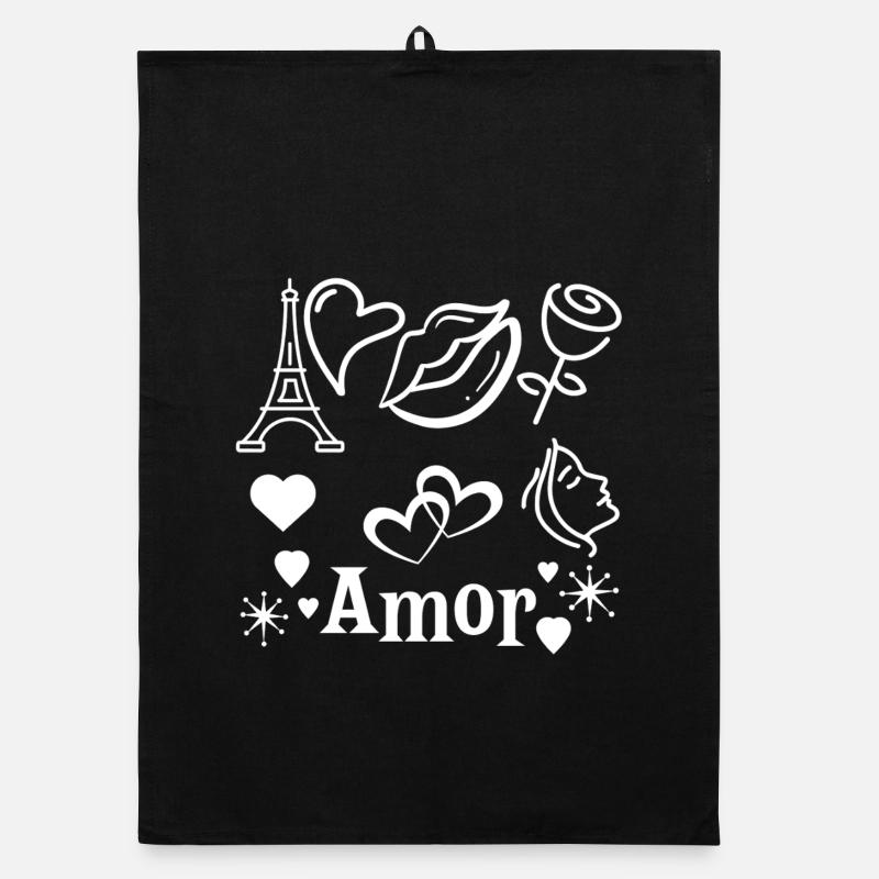 Amor - Organic Geschirrtuch - Schwarz