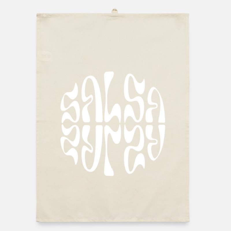 Salsa Pulse Circular Typography Organic dish towel