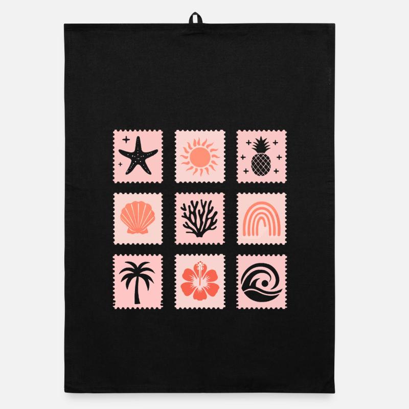Collage de timbres nature Torchon bio