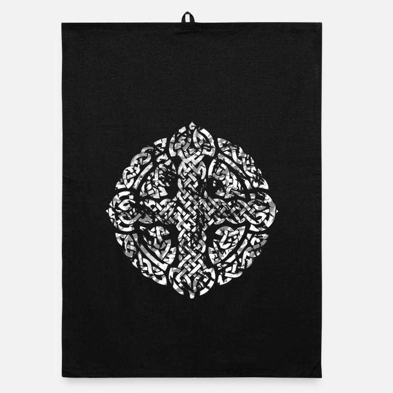 Celtic Cross Organic dish towel