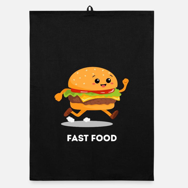 Running Burger – Conception de jeu de mots sur la restauration rapide Torchon bio