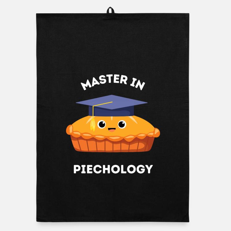 Master in Piechology – Funny Graduation Pun Organic dish towel