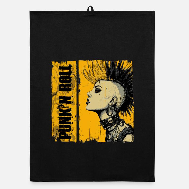 Punk'n Roll Mädchen  Organic Geschirrtuch