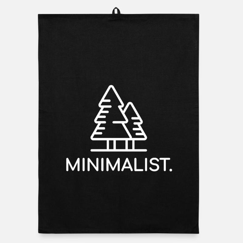 MINIMALIST. SAPINS BLANCS - Torchon bio - noir