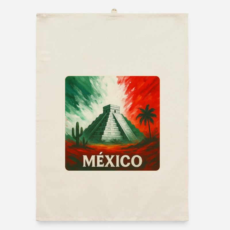 Conception des pyramides du Mexique Torchon bio