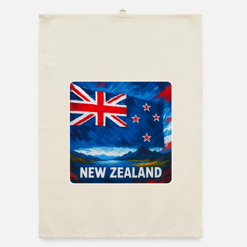 Neuseeland Flaggen Design Organic Geschirrtuch