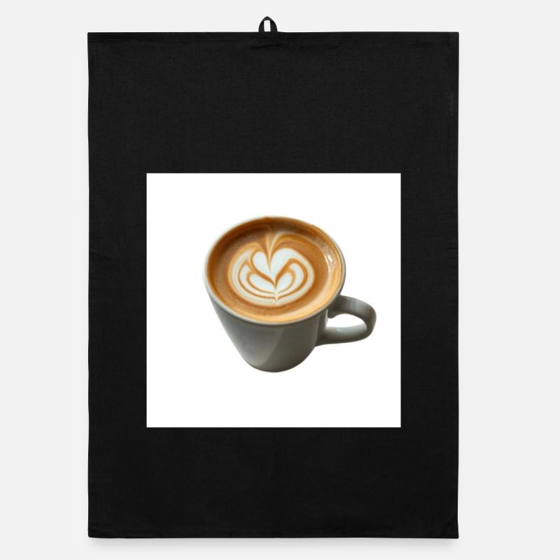 Latte Herzkunst Becherdesign Organic Geschirrtuch
