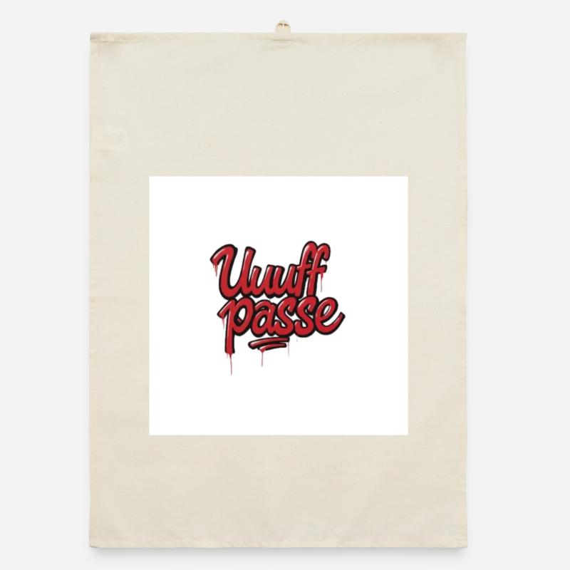 UffPasse Graffiti Lettering Organic dish towel
