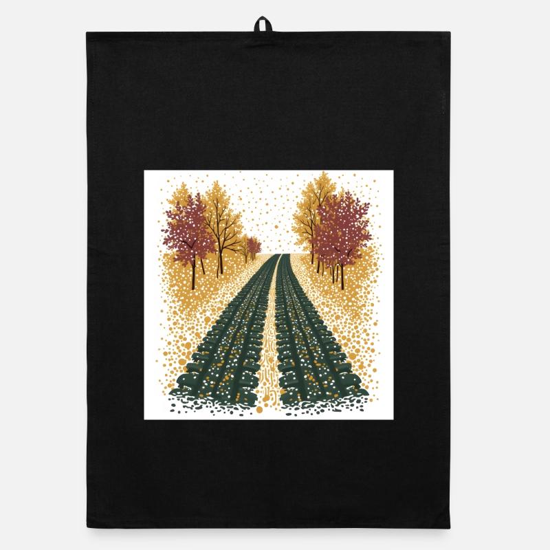 Polka Dot Tire Tracks Organic dish towel