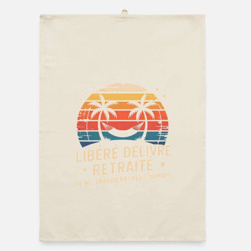 Retraité Libre Palm Sunset Torchon bio