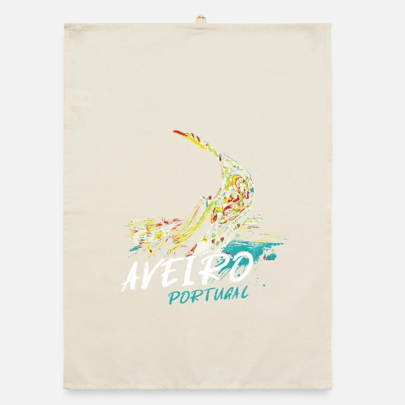 Bugboot moliceiro Aveiro Illustration Organic Geschirrtuch