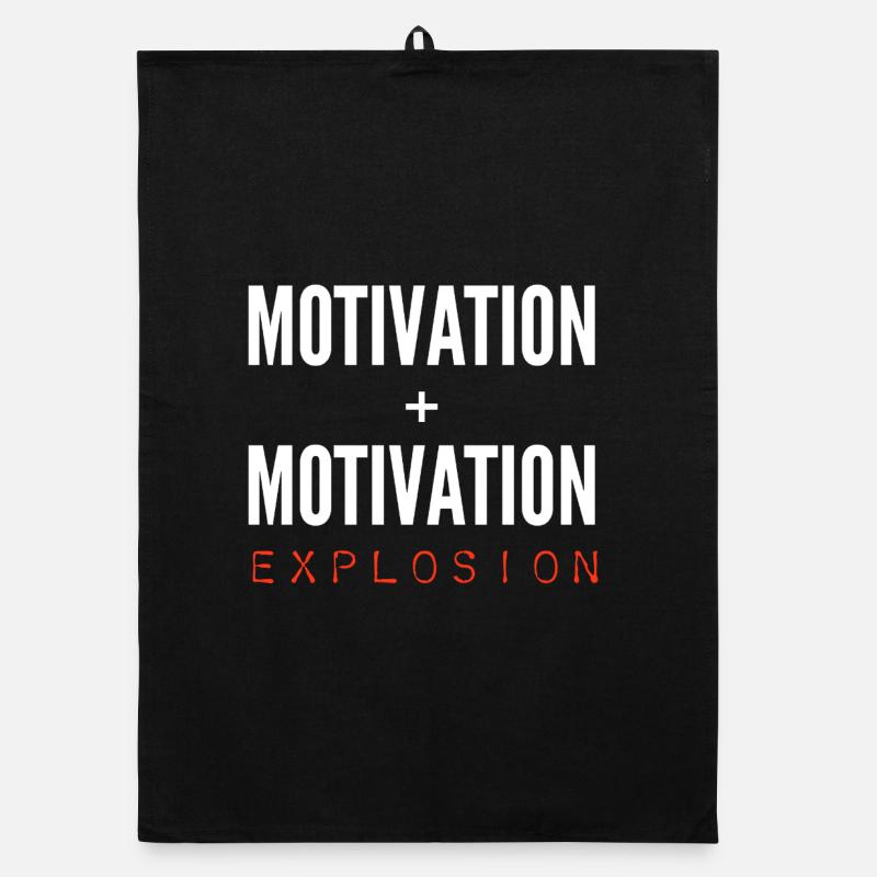 Motivation + Motivation = Explosion Organic Geschirrtuch