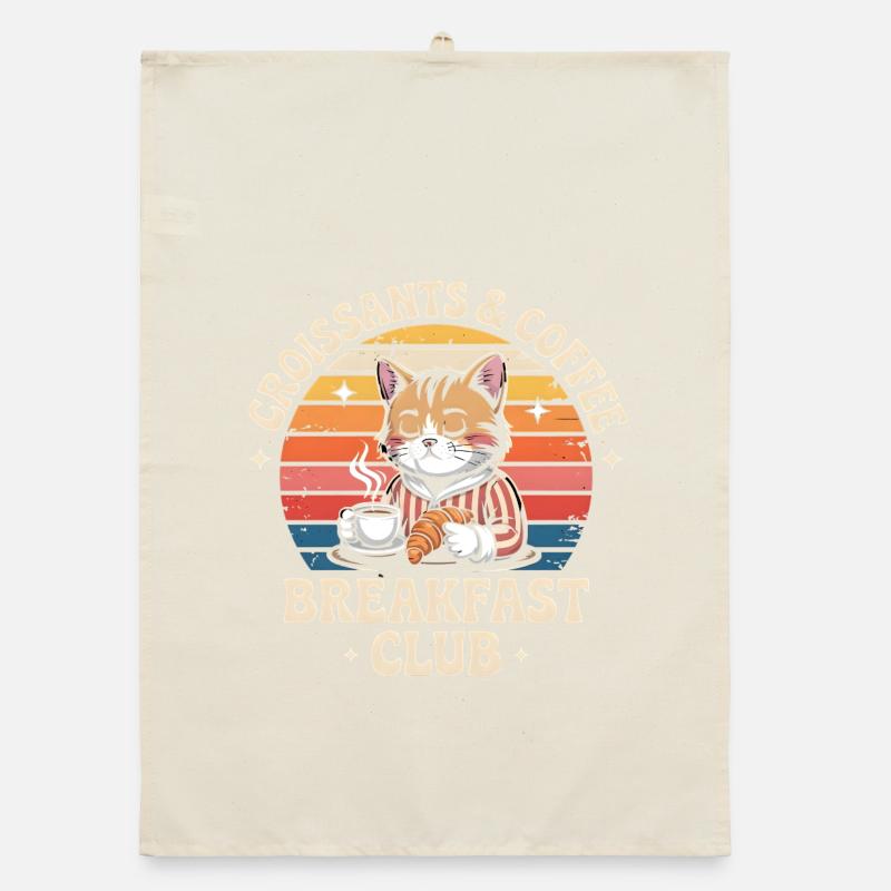 Chat Brunch Retro Café Torchon bio