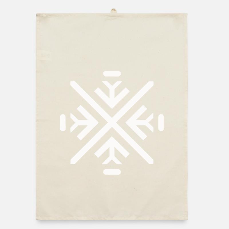 Sleek geometric flake Organic dish towel