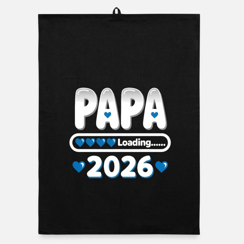2026 Papa Loading – Father-to-be Gift Organic dish towel