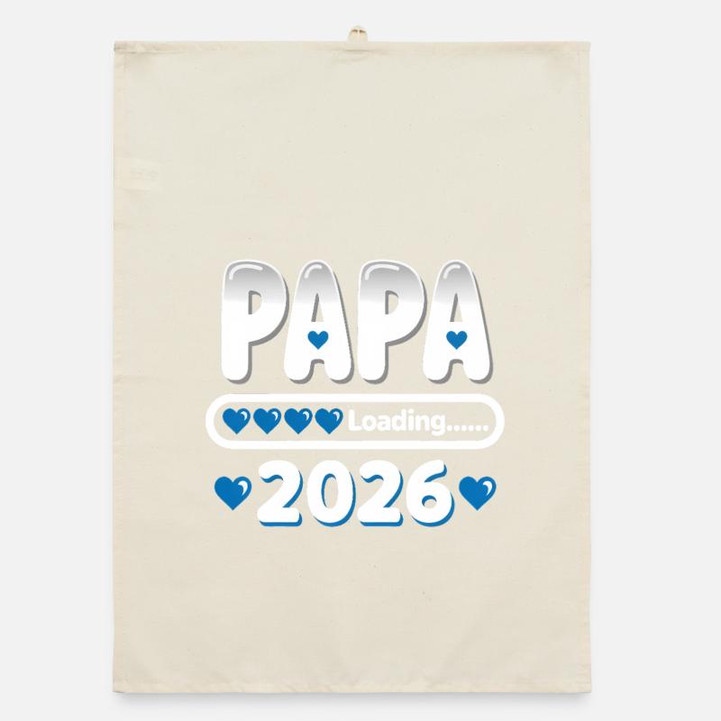 2026 Papa Loading – Father-to-be Gift Organic dish towel
