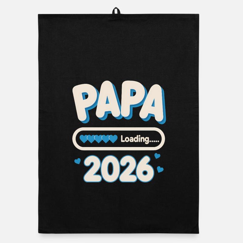 Papa Loading 2026  Organic Geschirrtuch