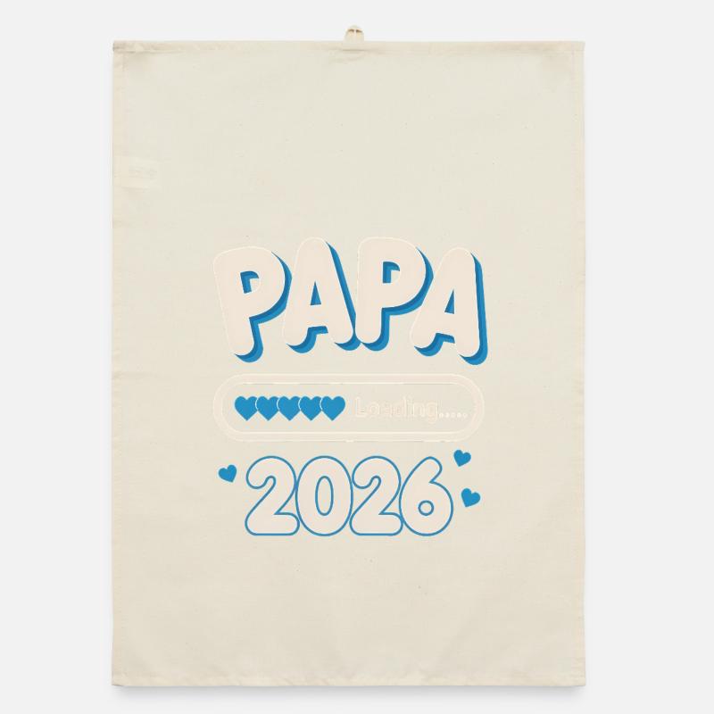 Papa Loading 2026  Organic Geschirrtuch