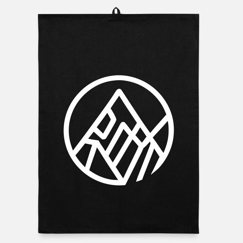 Minimalist geometric mountains Organic dish towel