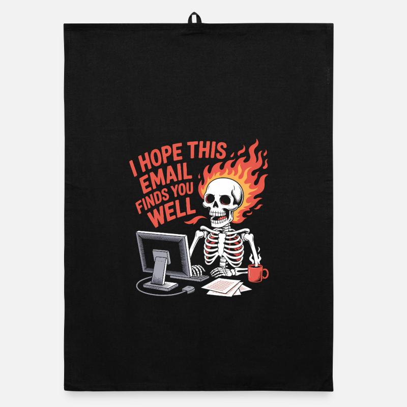 Ich hoffe, diese E-Mail kommt bei dir gut an - Lustiges T-Shirt Organic Geschirrtuch