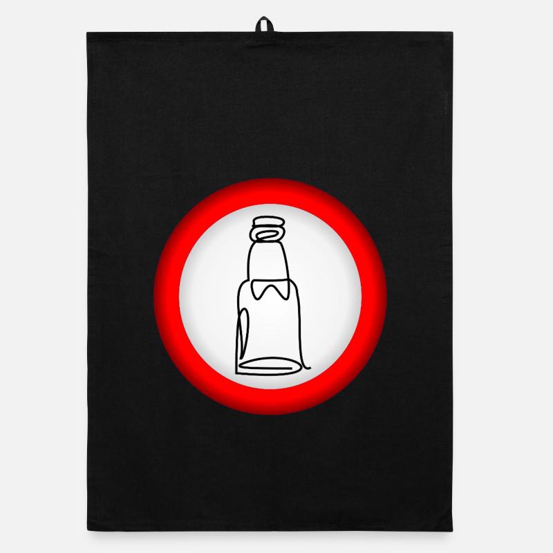 VERBOT BIERFLASCHE Organic Geschirrtuch