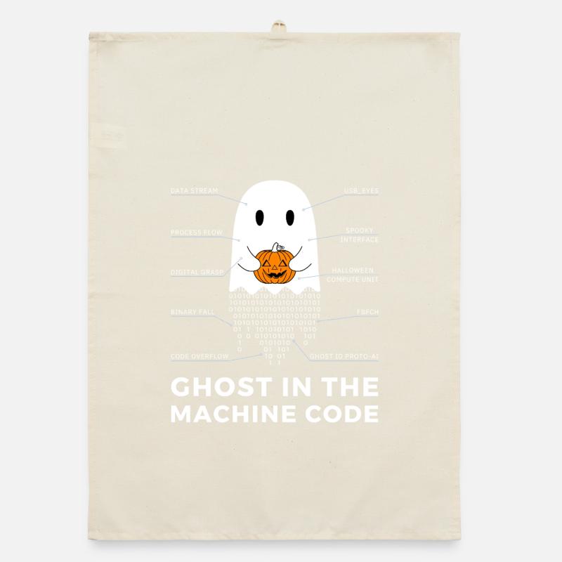 Codeur drôle, programmeur Halloween T-Shirt Torchon bio