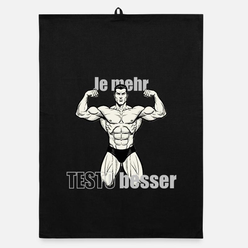 Muscle Hero Power Pose Conception d’impression Torchon bio