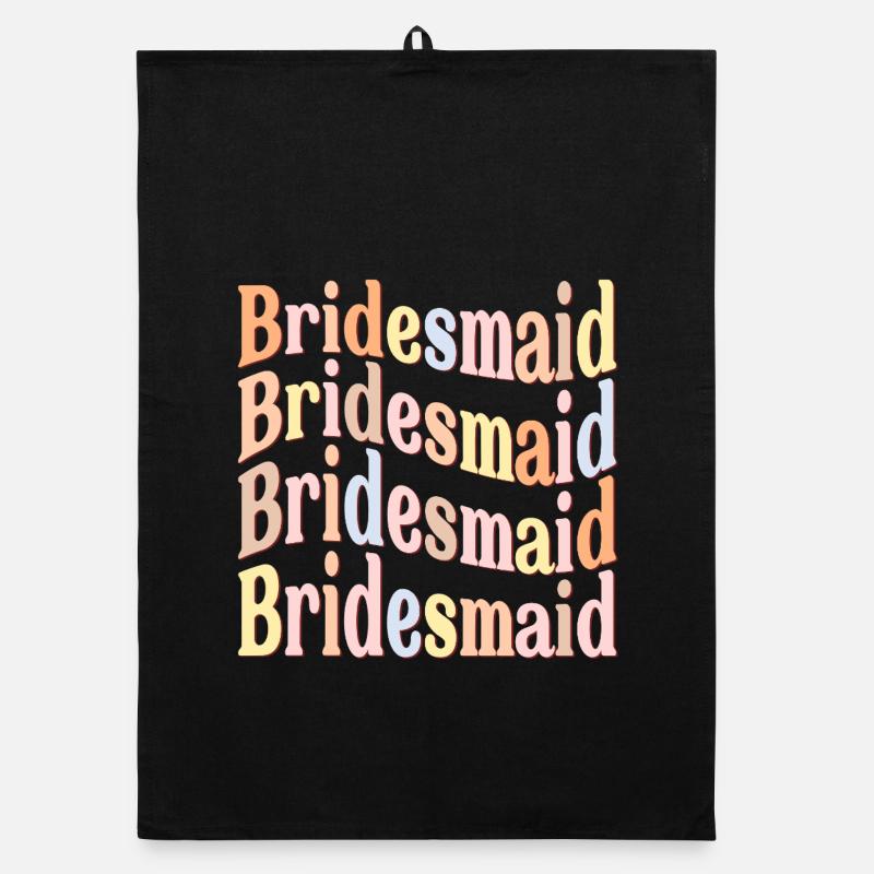Bride-to-Be Bridesmaid Organic dish towel