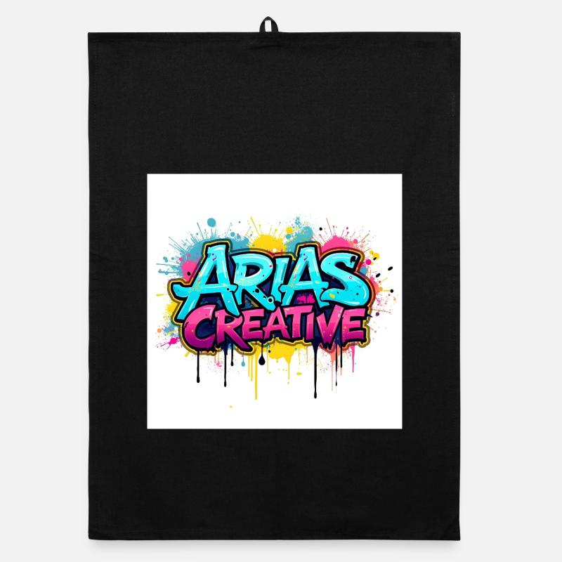 Aris Creative Graffiti Logo - Torchon bio - noir