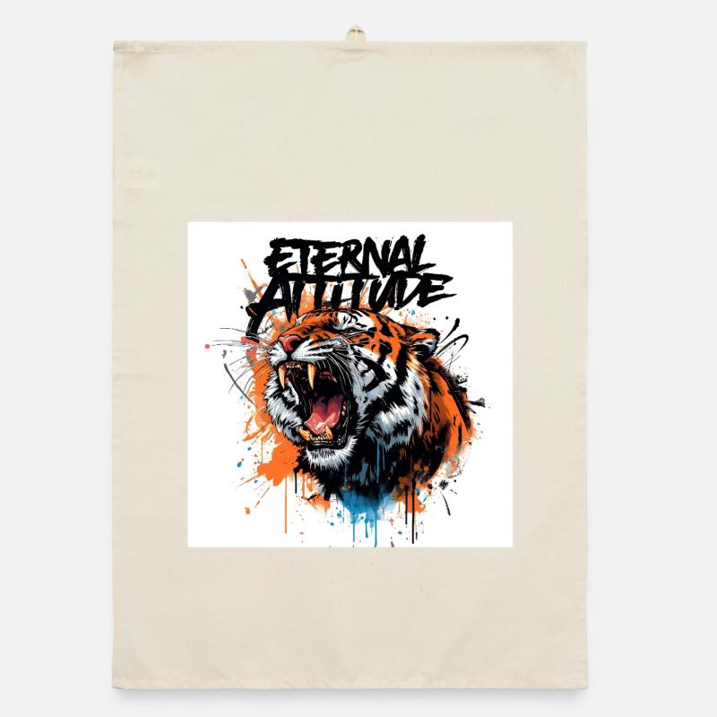 Pose du tigre éternel Torchon bio