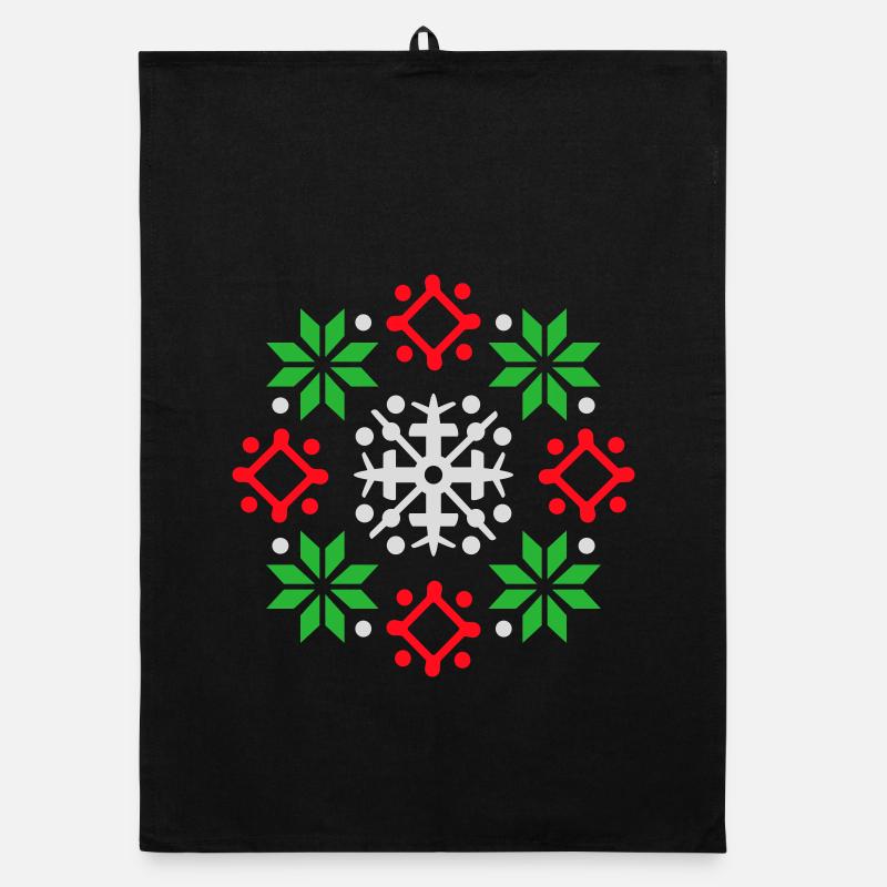 Snowflakes Pattern Christmas Sweater Snow Organic dish towel