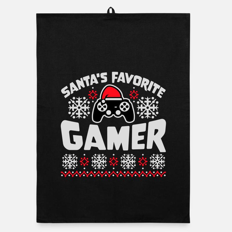 La manette de jeu préférée du Père Noël Nerd de Noël Torchon bio