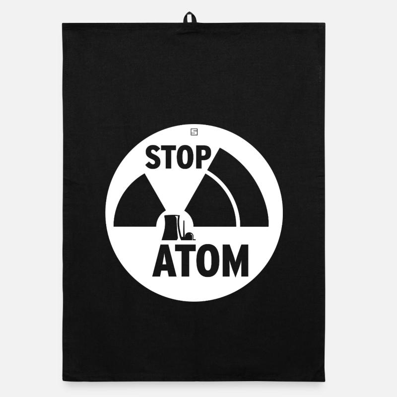 STOP ATOM - Torchon bio - noir