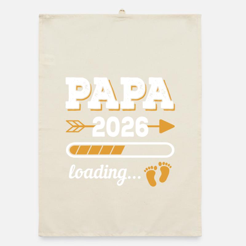 Dad 2026 Loading Future Dad Gift Organic dish towel