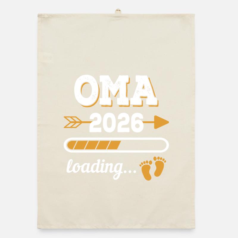Oma 2026 Loading Zukünftige Großmutter Geschenk Organic Geschirrtuch