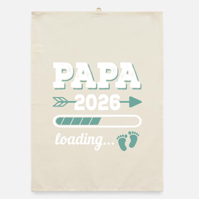 Dad 2026 Loading Father-to-be Gift Idea Organic dish towel