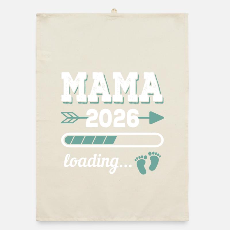 Mom 2026 Loading Expectant Mom Gift Idea Organic dish towel