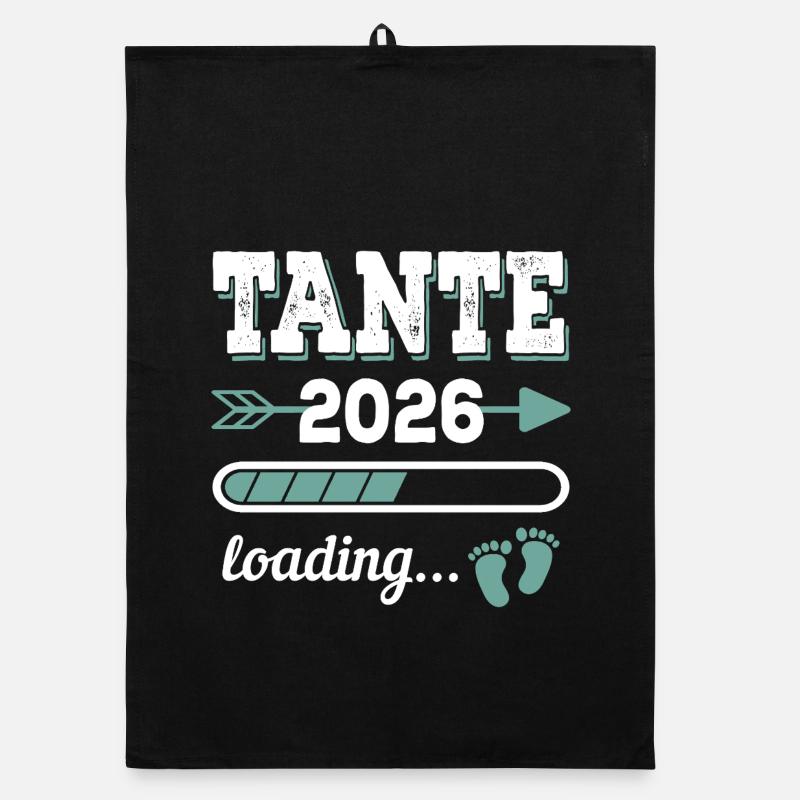 Tante 2026 Loading Werdende Tante Geschenkidee Organic Geschirrtuch