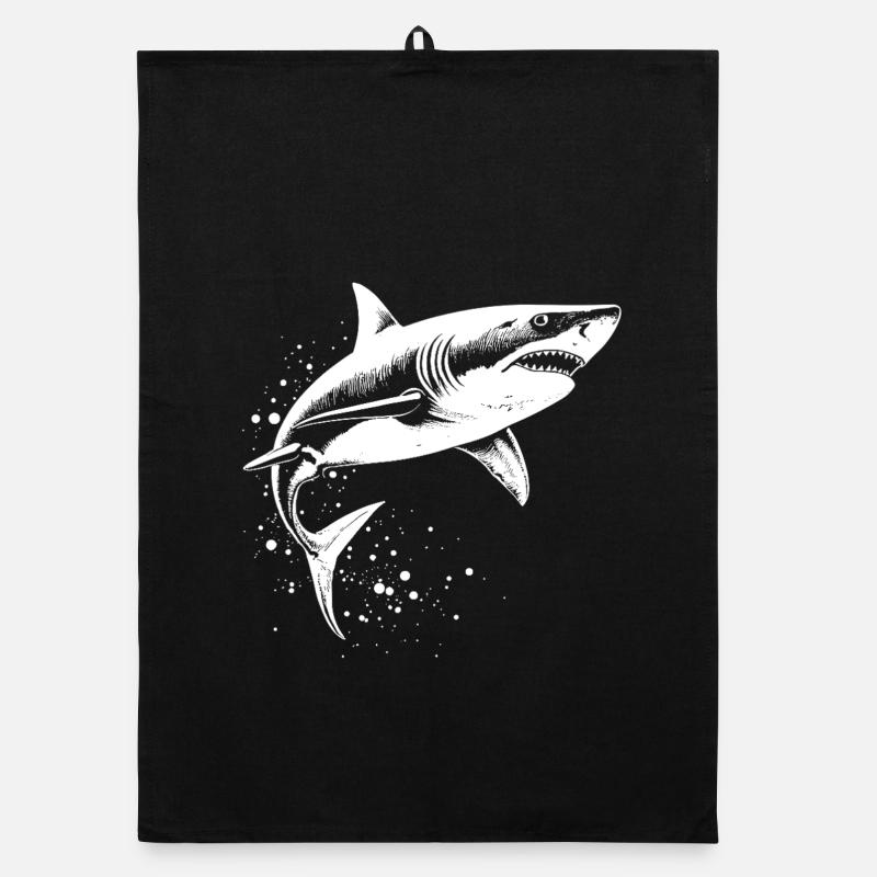 Shark Predator Ocean Predator Organic dish towel