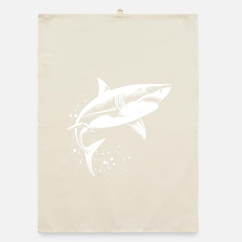 Shark Predator Ocean Predator Organic dish towel
