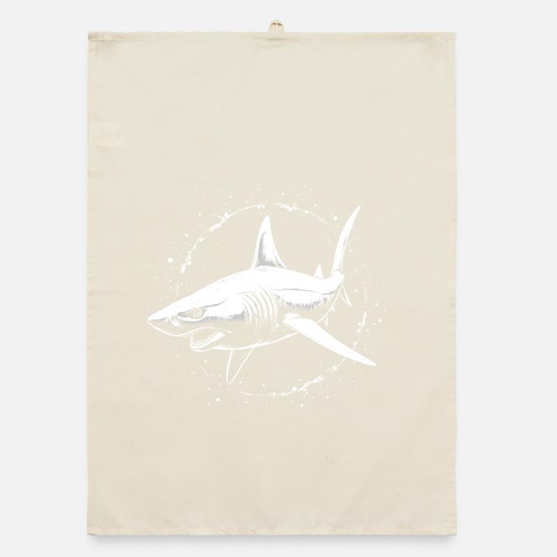 Shark Predator Ocean Predator Organic dish towel