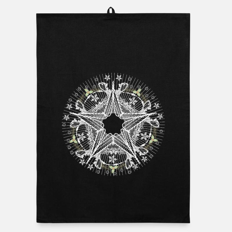 Weihnachtsstern in filigraner Spitzen-Optik Organic Geschirrtuch