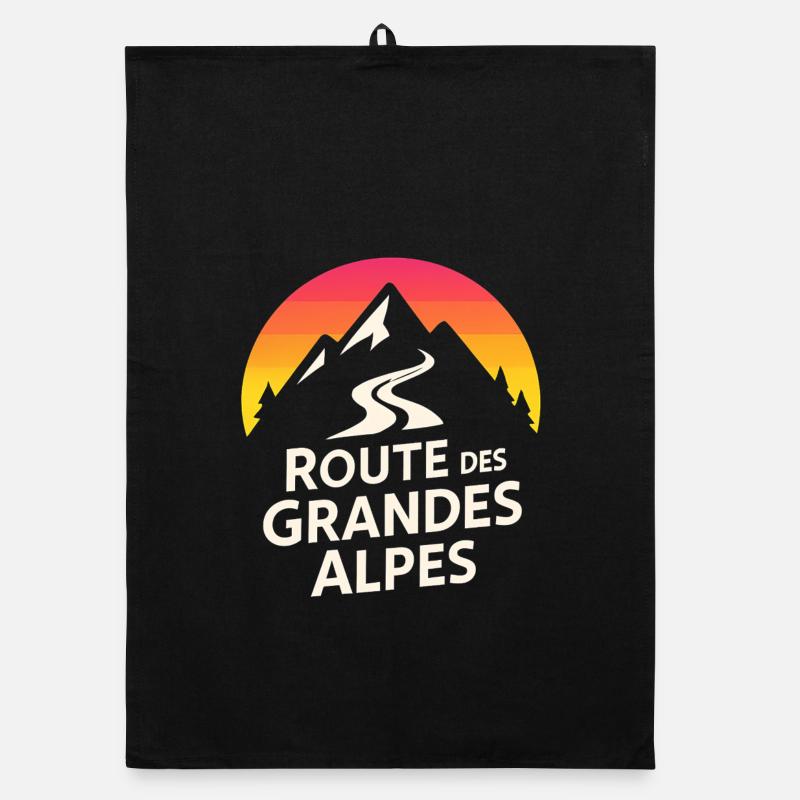 Alps Route Mountain Logo Organic dish towel