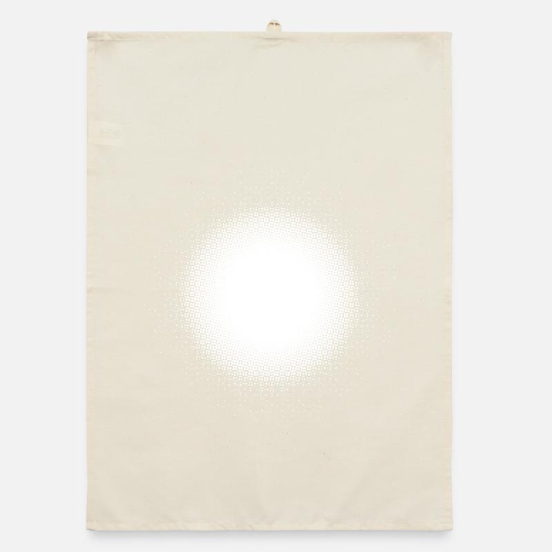 Light Illusion Moon Point Grid Design Circle Round Organic dish towel
